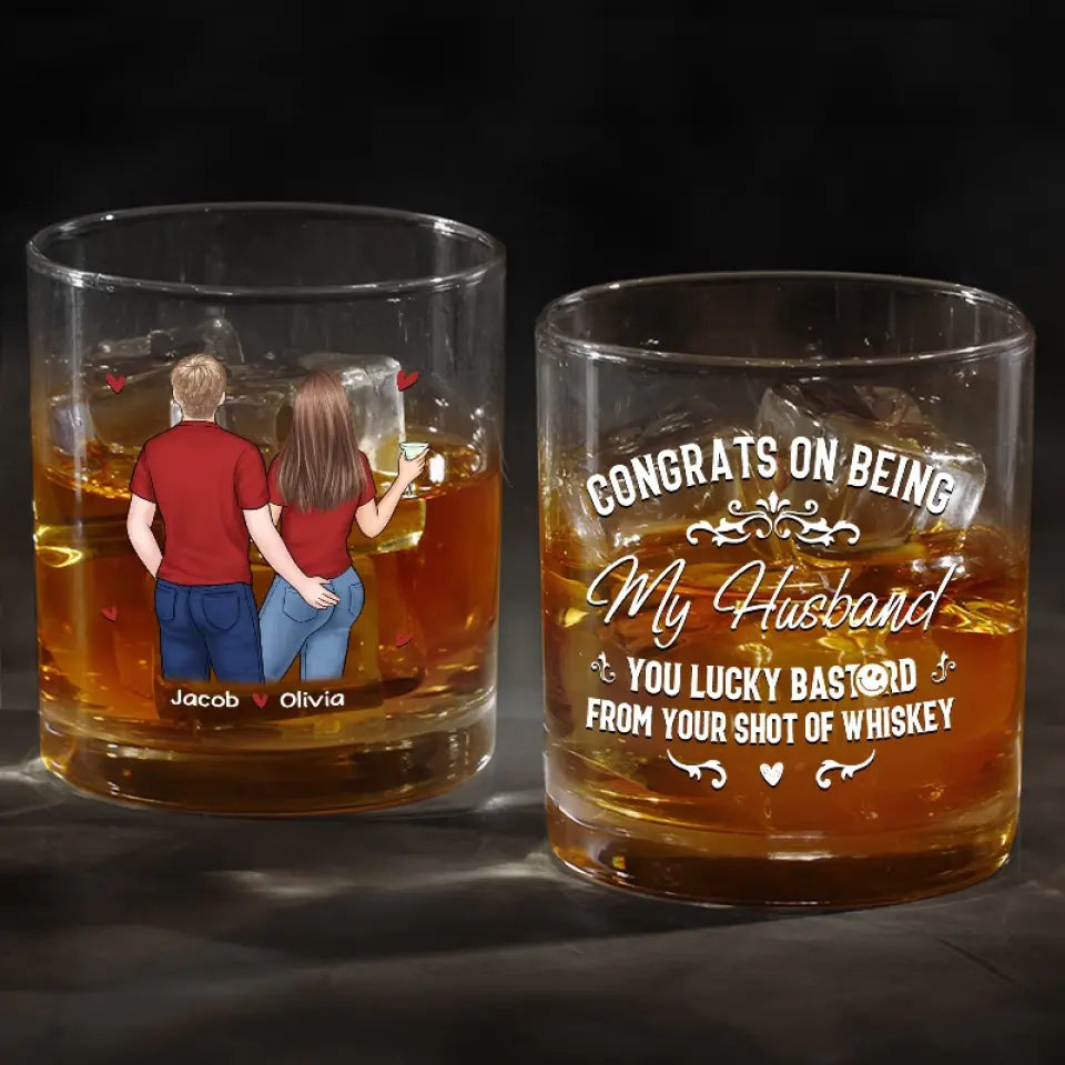 J'adorerais boire un verre avec toi - Verre à whisky personnalisé pour couple - Cadeau pour mari et femme, anniversaire