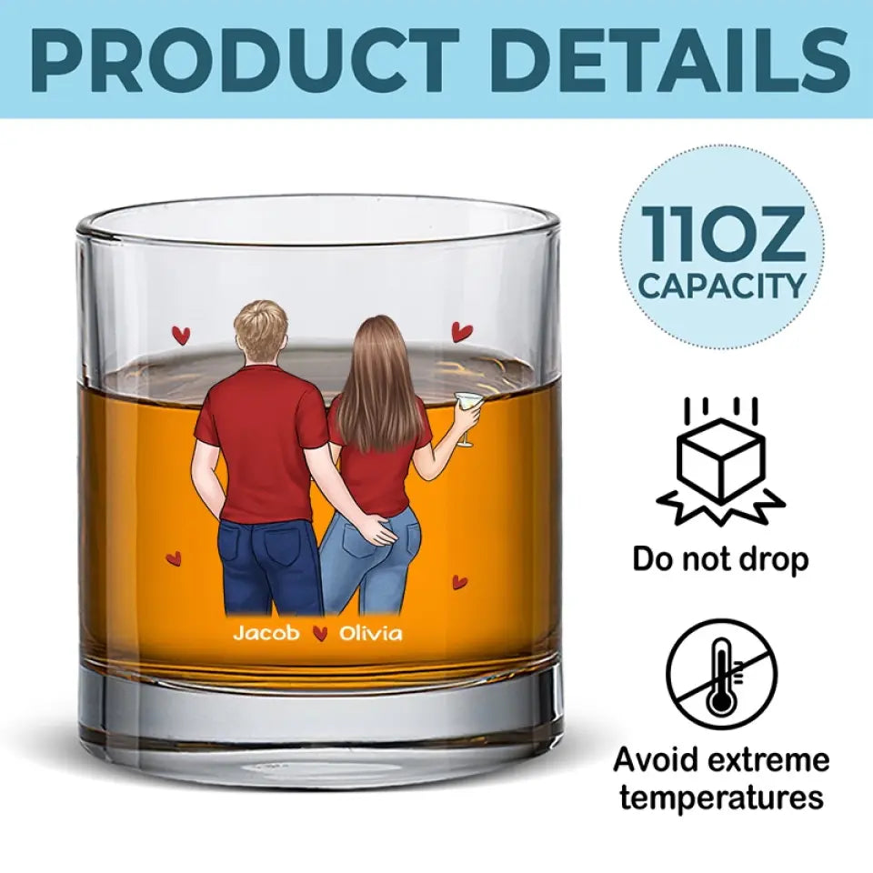 J'adorerais boire un verre avec toi - Verre à whisky personnalisé pour couple - Cadeau pour mari et femme, anniversaire
