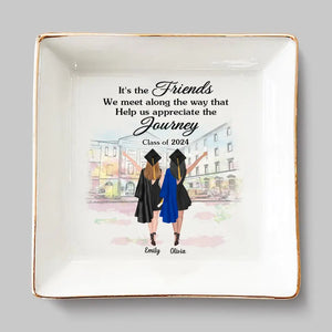 Nous l'avons fait - Plat à bijoux personnalisé Bestie - Cadeau de remise de diplôme pour meilleures amies, meilleures amies, sœurs