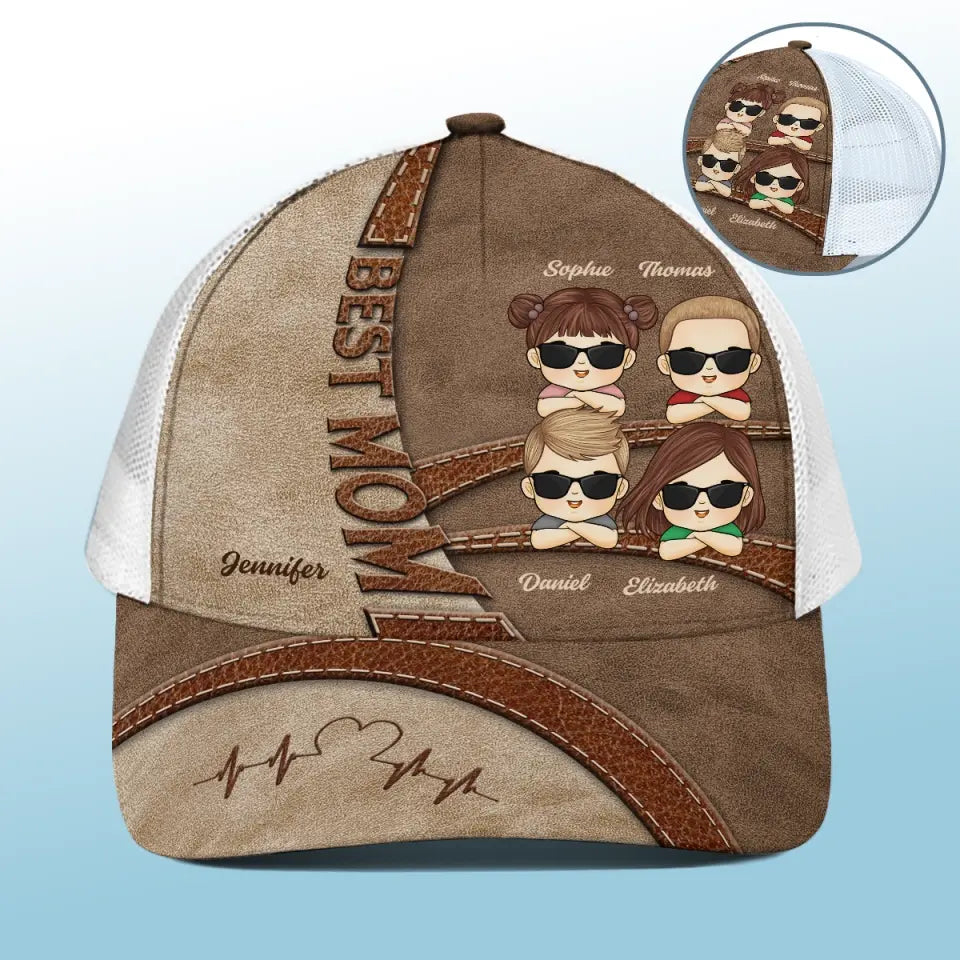 Nous sommes nés de l'amour - Casquette de baseball personnalisée avec dos en maille, casquette de camionneur de baseball - Cadeau pour maman, grand-mère