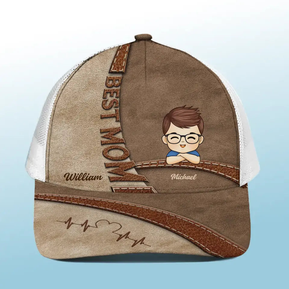 Nous sommes nés de l'amour - Casquette de baseball personnalisée avec dos en maille, casquette de camionneur de baseball - Cadeau pour maman, grand-mère