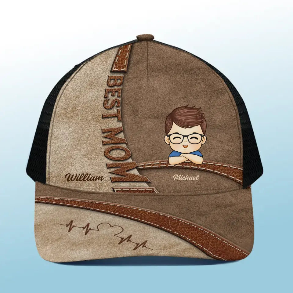 Nous sommes nés de l'amour - Casquette de baseball personnalisée avec dos en maille, casquette de camionneur de baseball - Cadeau pour maman, grand-mère