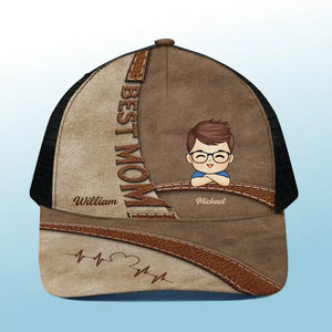 Nous sommes nés de l'amour - Casquette de baseball personnalisée avec dos en maille, casquette de camionneur de baseball - Cadeau pour maman, grand-mère
