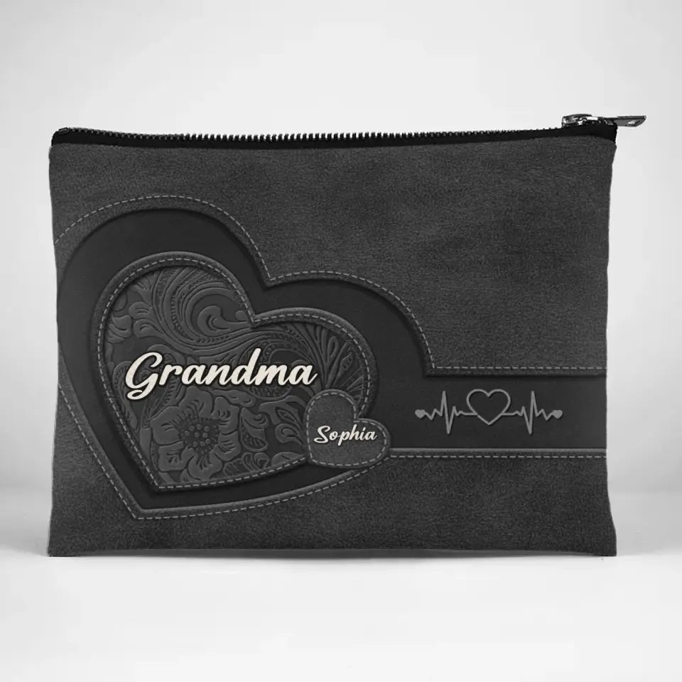 Devenir grand-mère, c'est merveilleux ! Trousse de maquillage personnalisée pour la famille ! Cadeau pour maman et grand-mère