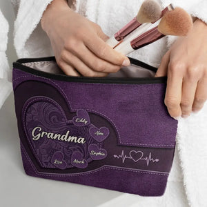 Devenir grand-mère, c'est merveilleux ! Trousse de maquillage personnalisée pour la famille ! Cadeau pour maman et grand-mère