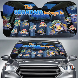 Cette grand-mère appartient à - Pare-soleil personnalisé pour pare-brise de voiture, protection de fenêtre de voiture - Cadeau pour maman, grand-mère