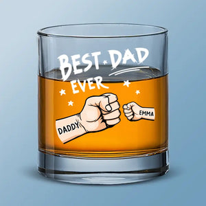 Les papas sont les vrais super-héros - Verre à whisky personnalisé pour la famille - Cadeau pour papa, grand-père