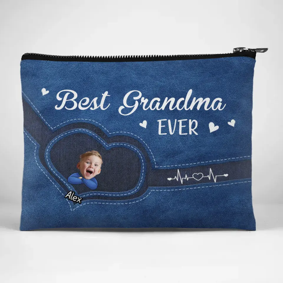 Photo personnalisée « Vous êtes assez bien » - Trousse de maquillage personnalisée pour la famille - Cadeau pour maman, grand-mère