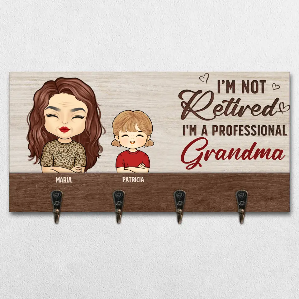 Je suis une grand-mère professionnelle - Porte-clés personnalisé pour la décoration intérieure de la famille, porte-clés - Cadeau de pendaison de crémaillère pour grand-mère