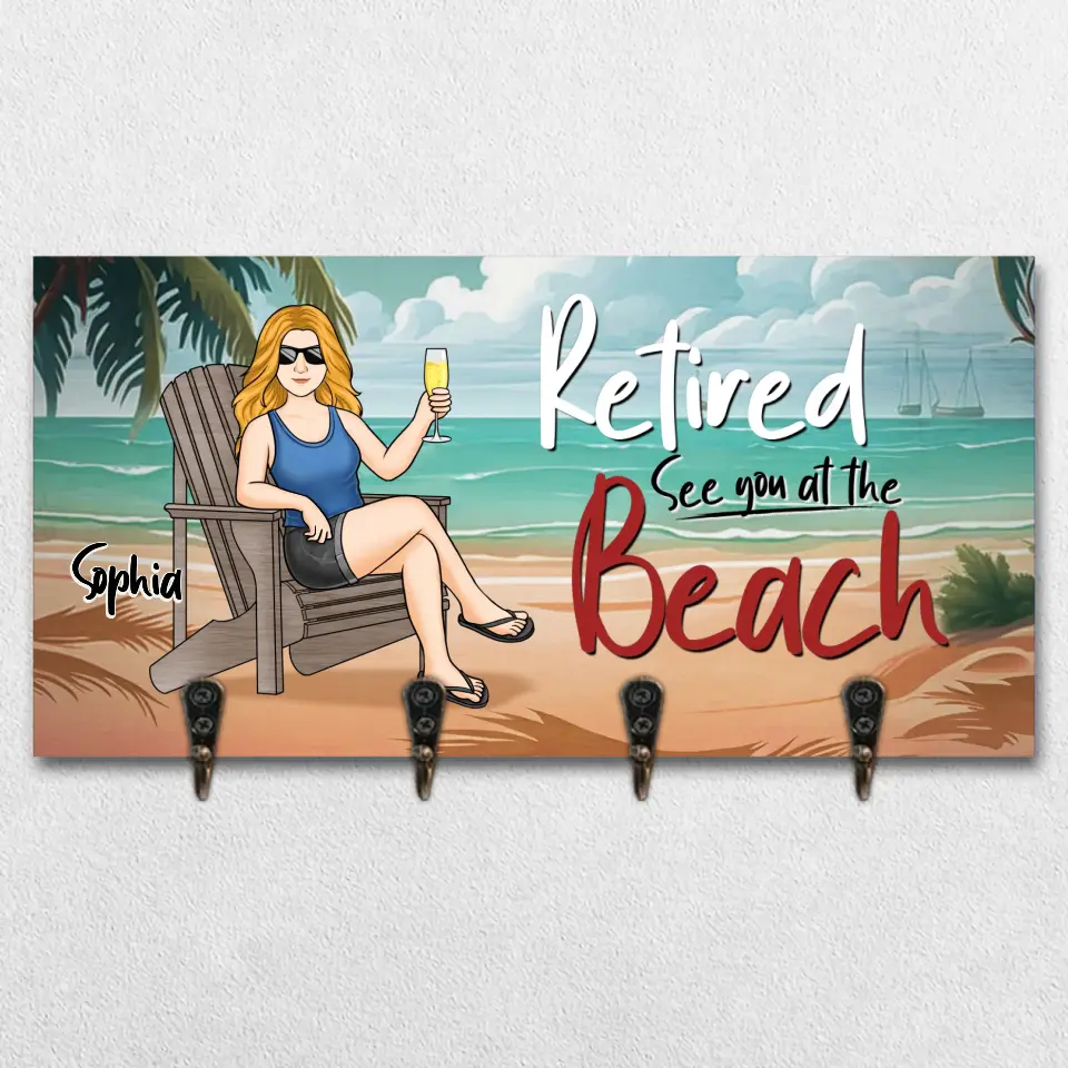 À bientôt à la plage ! Porte-clés personnalisé pour la maison, cadeau de pendaison de crémaillère pour grand-mère
