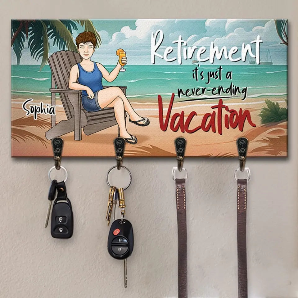 À bientôt à la plage ! Porte-clés personnalisé pour la maison, cadeau de pendaison de crémaillère pour grand-mère