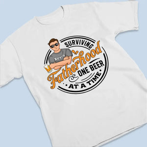Une bière à la fois - T-shirt unisexe personnalisé pour la famille, sweat à capuche, sweat-shirt - Cadeau pour papa