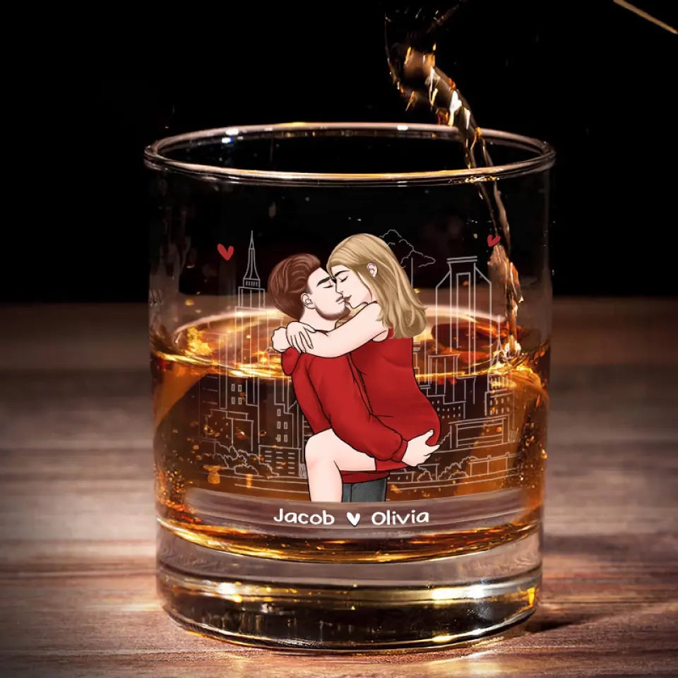 Votre verre de whisky vous aime - Verre à whisky personnalisé pour couple - Cadeau pour mari et femme, anniversaire