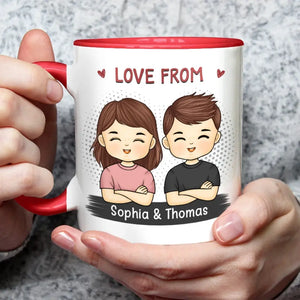 Un jour, nous vous rendrons la pareille - Tasse personnalisée avec accents pour la famille - Cadeau pour les membres de la famille