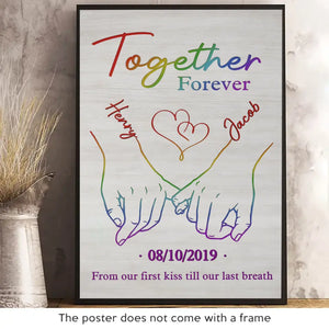 Fier d'aimer qui j'aime, Couples LGBTQ+ - Cadeau pour couples, Affiche verticale personnalisée