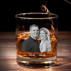 Photo personnalisée « Félicitations pour être mon mari » - Verre à whisky personnalisé pour couple - Cadeau pour mari et femme, anniversaire