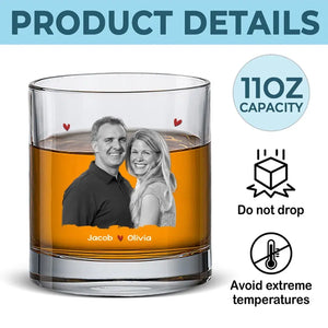 Photo personnalisée « Félicitations pour être mon mari » - Verre à whisky personnalisé pour couple - Cadeau pour mari et femme, anniversaire