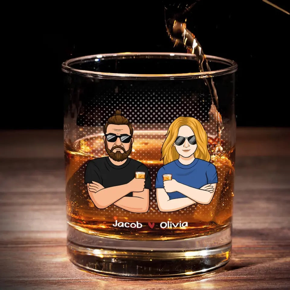 Je suis toujours ton verre de whisky - Verre à whisky personnalisé pour couple - Cadeau pour mari et femme, anniversaire