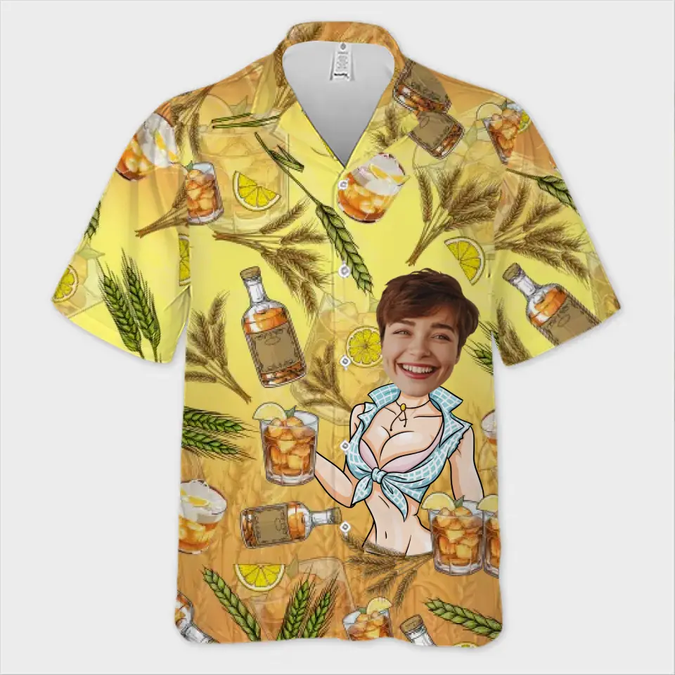 Photo personnalisée L'été a toujours été ma saison préférée - T-shirt hawaïen tropical unisexe personnalisé pour couple - Cadeau de vacances d'été, cadeau pour mari et femme, anniversaire