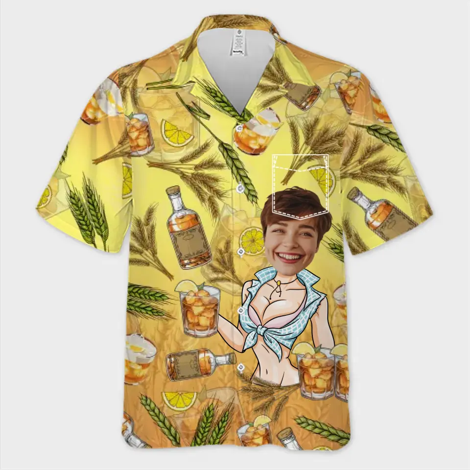 Photo personnalisée L'été a toujours été ma saison préférée - T-shirt hawaïen tropical unisexe personnalisé pour couple - Cadeau de vacances d'été, cadeau pour mari et femme, anniversaire