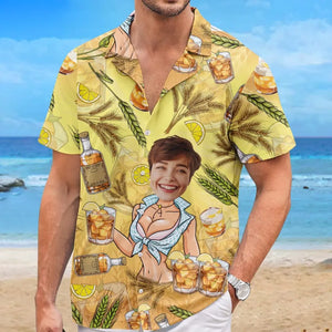 Photo personnalisée L'été a toujours été ma saison préférée - T-shirt hawaïen tropical unisexe personnalisé pour couple - Cadeau de vacances d'été, cadeau pour mari et femme, anniversaire
