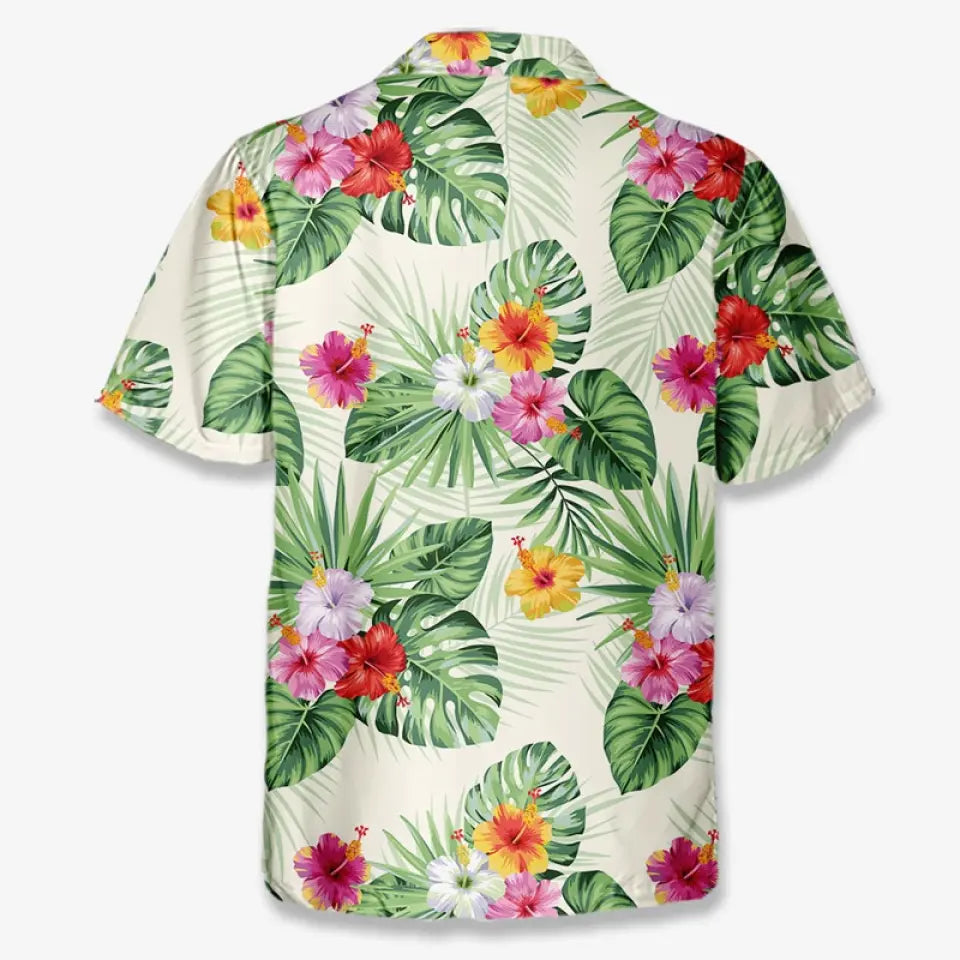 J'ai des abdos, ils sont juste en hibernation - Chemise hawaïenne tropicale unisexe personnalisée pour la famille - Cadeau de vacances d'été pour les membres de la famille