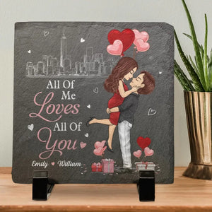 Mon histoire d'amour préférée est la nôtre - Pierre carrée personnalisée avec support pour couple - Cadeau pour mari et femme, anniversaire