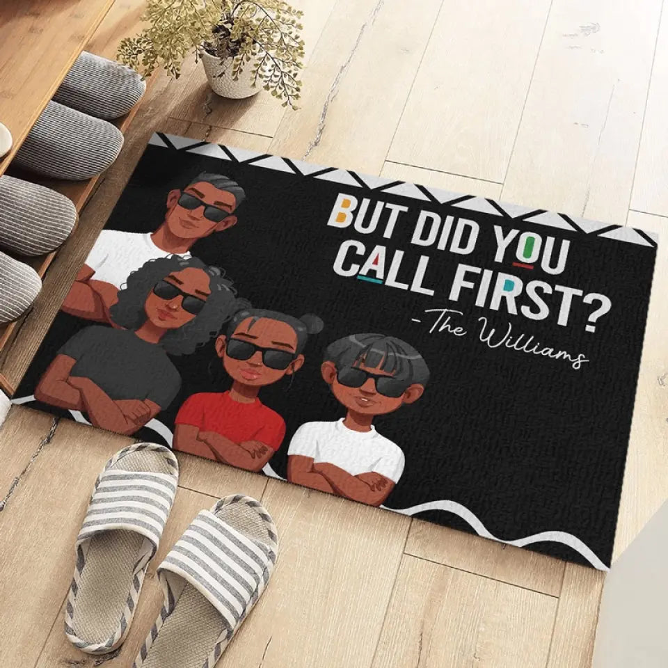 Une famille heureuse n'est qu'un paradis précoce - Tapis décoratif personnalisé pour la maison - Cadeau de pendaison de crémaillère pour les membres de la famille