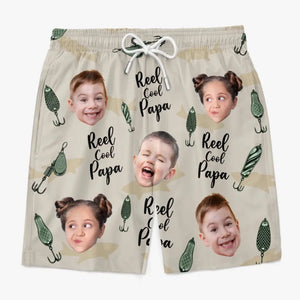 Short de plage hawaïen tropical personnalisé pour homme - Cadeau de vacances d'été pour papa et grand-père