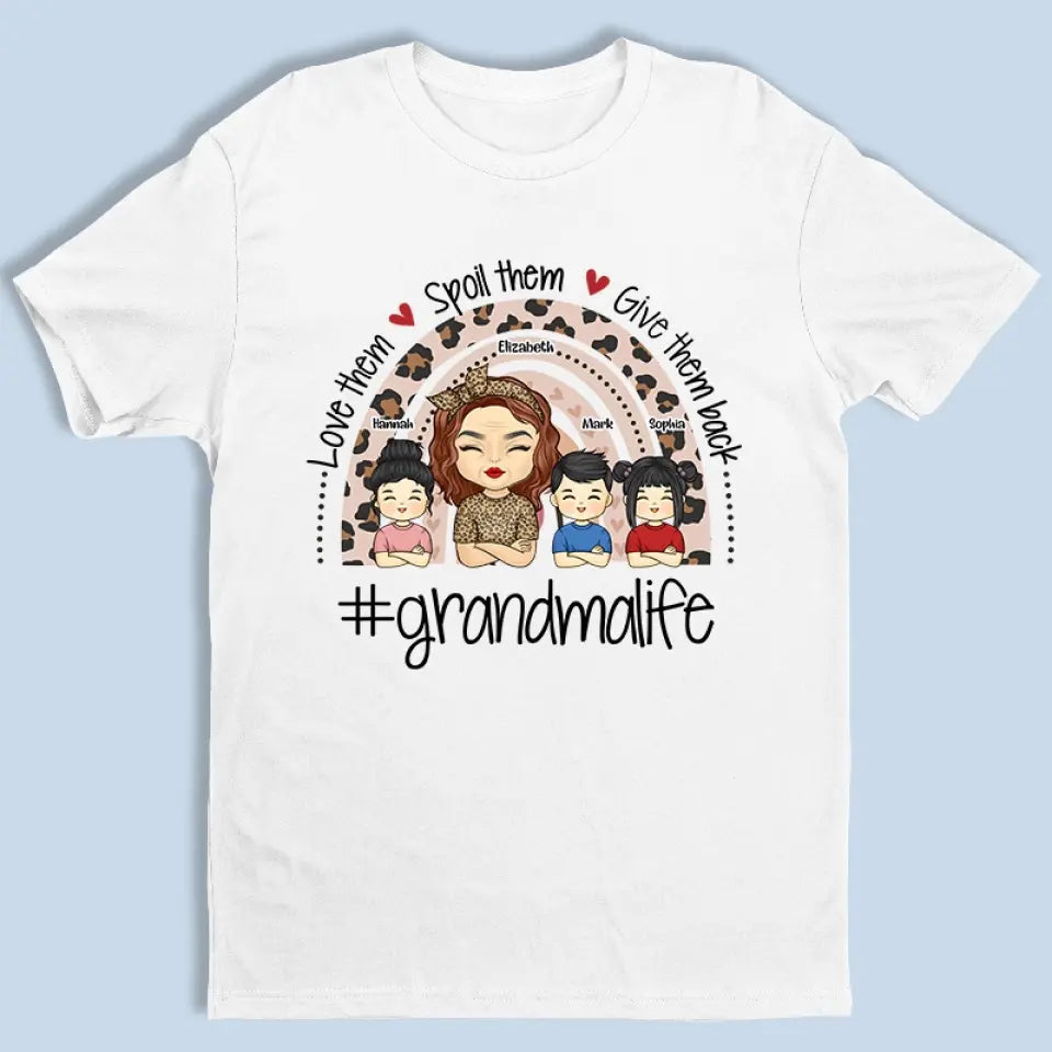Aimez-les, gâtez-les, rendez-leur la pareille ! T-shirt, sweat à capuche, sweat-shirt unisexe personnalisé pour la famille - Cadeau pour maman, grand-mère