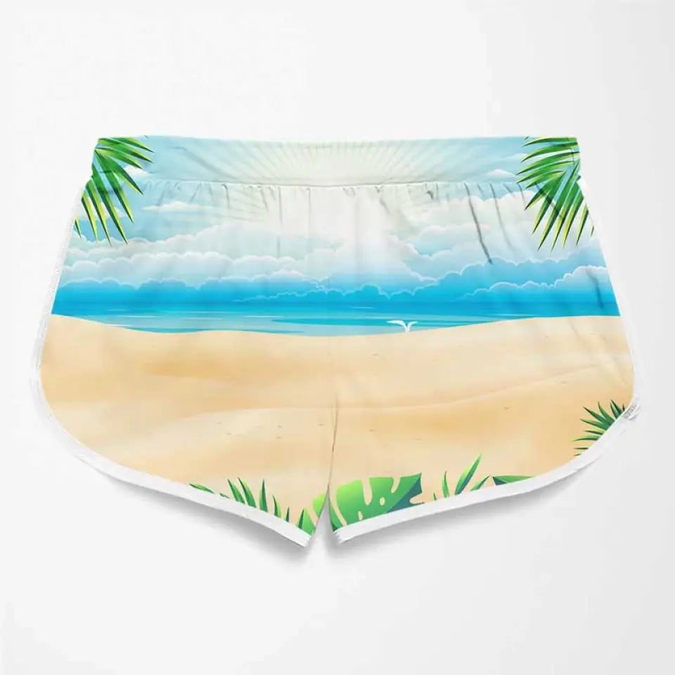 Short de plage hawaïen personnalisé avec photo et ambiance estivale - Cadeau amusant pour les vacances d'été, les anniversaires et les fêtes de fin d'année