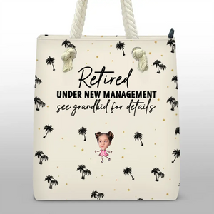 Sac de plage personnalisé avec photo pour une retraite fabuleuse - Cadeau de remerciement et de retraite pour grand-mère