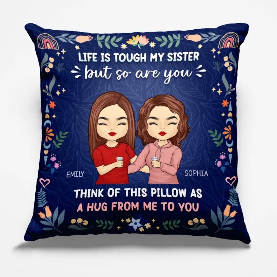 Les frères sont nés pour déranger leurs sœurs - Coussin personnalisé pour la famille - Cadeau pour les membres de la famille, les frères et sœurs