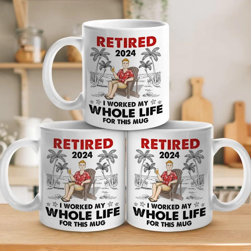 Retraite La plus longue pause-café du monde - Tasse personnalisée - Appréciation, cadeau de retraite pour collègues, amis de travail, collègues