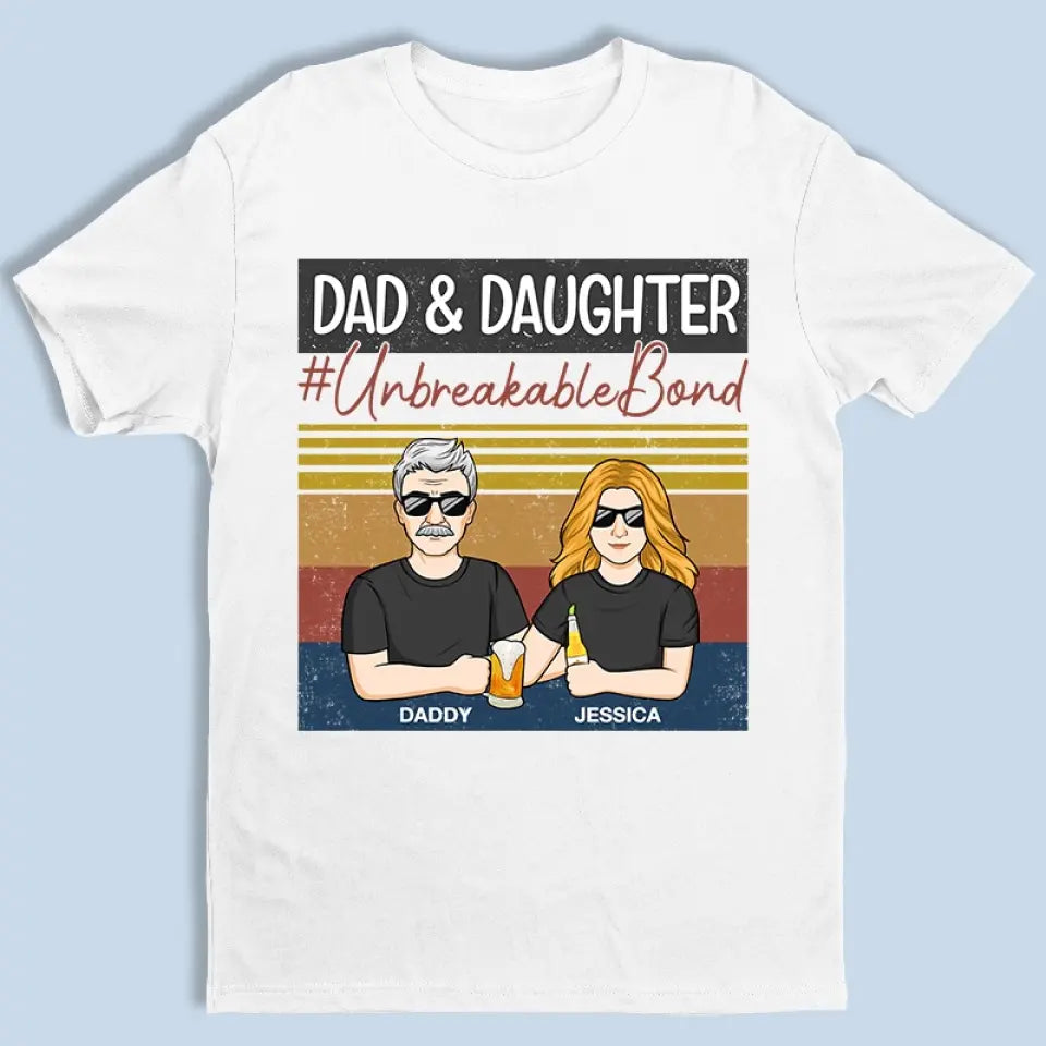 Nous créons un lien indestructible - T-shirt, sweat à capuche et sweat-shirt unisexe personnalisé pour la famille - Cadeau pour papa