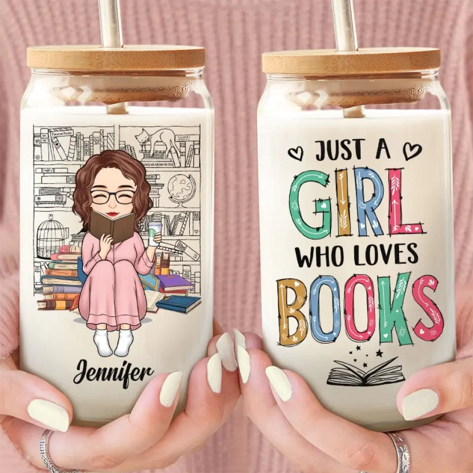 Les livres sont une magie portable unique - Tasse en verre personnalisée, tasse à café glacé - Cadeau pour les amoureux des livres