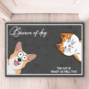 Notre amour est parfait - Tapis décoratif personnalisé pour chien et chat - Cadeau de pendaison de crémaillère pour les amoureux des animaux