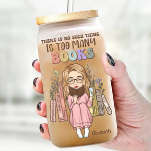 Délice du rat de bibliothèque – Tasse en verre personnalisée, tasse à café glacé – Cadeau pour les amoureux des livres