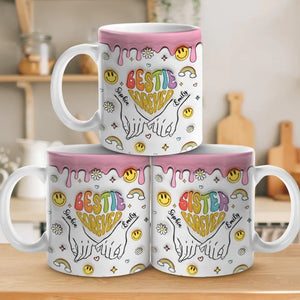 Une âme, deux corps - Mug personnalisé avec effet gonflable 3D - Cadeau pour meilleures amies, meilleures amies, sœurs