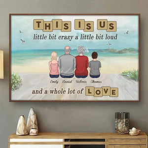 Ma famille me fait sentir aimée - Affiche horizontale personnalisée pour la famille - Cadeau pour les membres de la famille