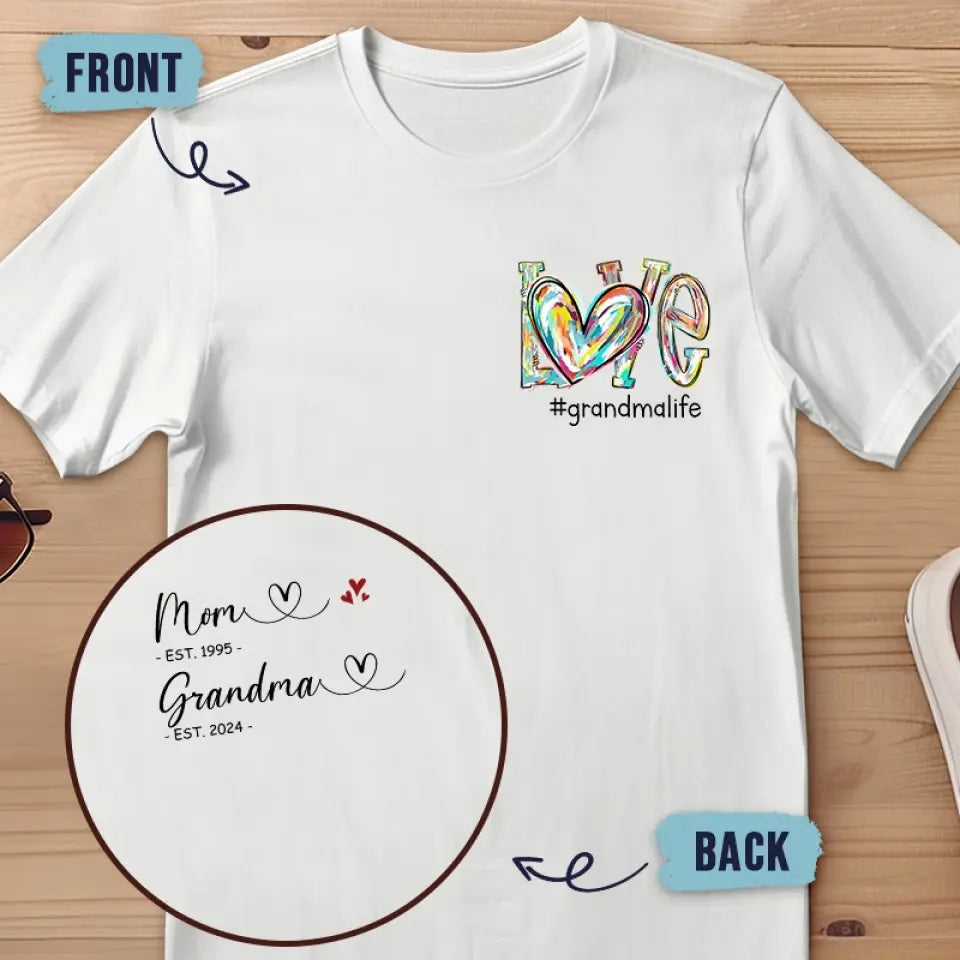 T-shirt unisexe personnalisé « Maman, grand-mère » - Cadeau pour maman et grand-mère