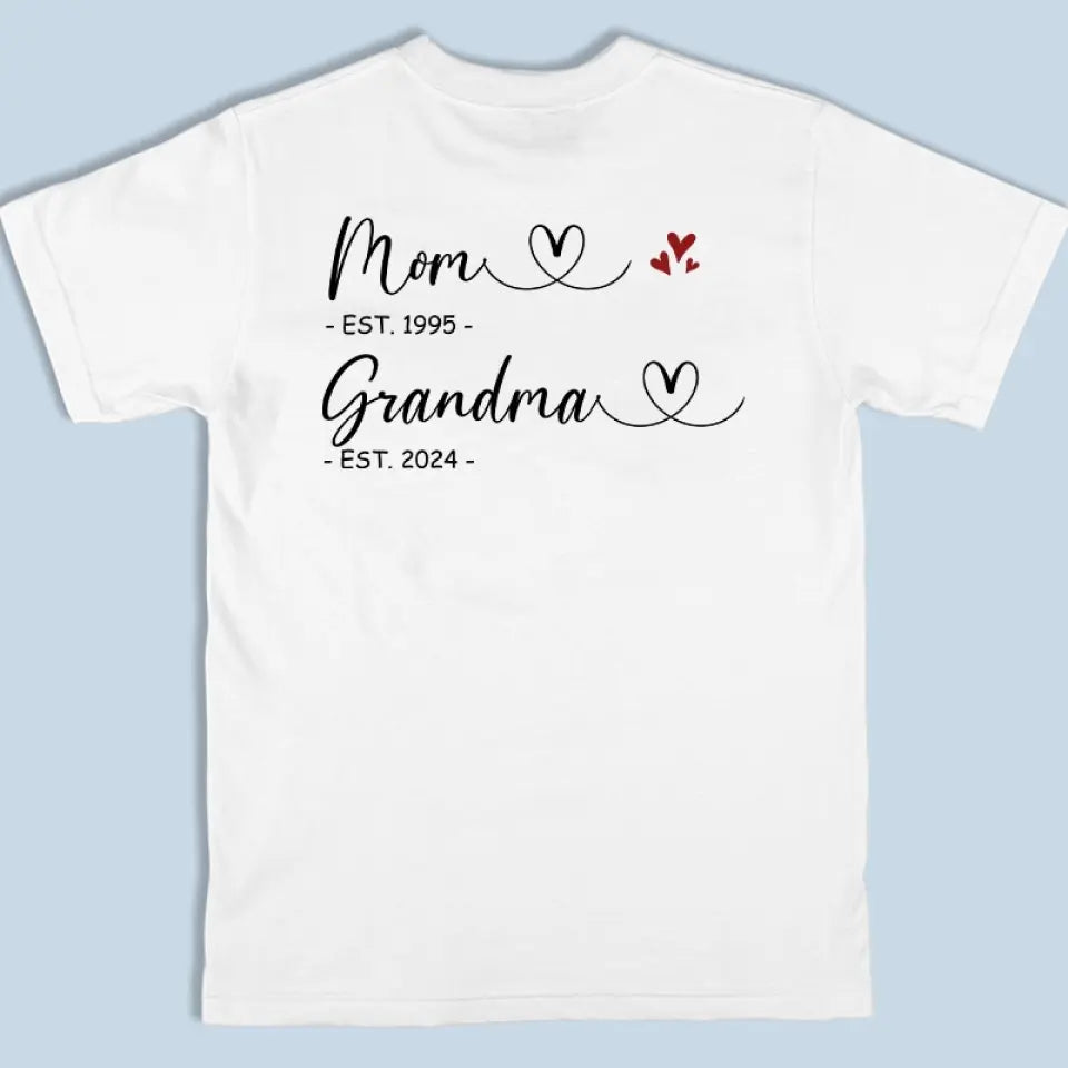 T-shirt unisexe personnalisé « Maman, grand-mère » - Cadeau pour maman et grand-mère