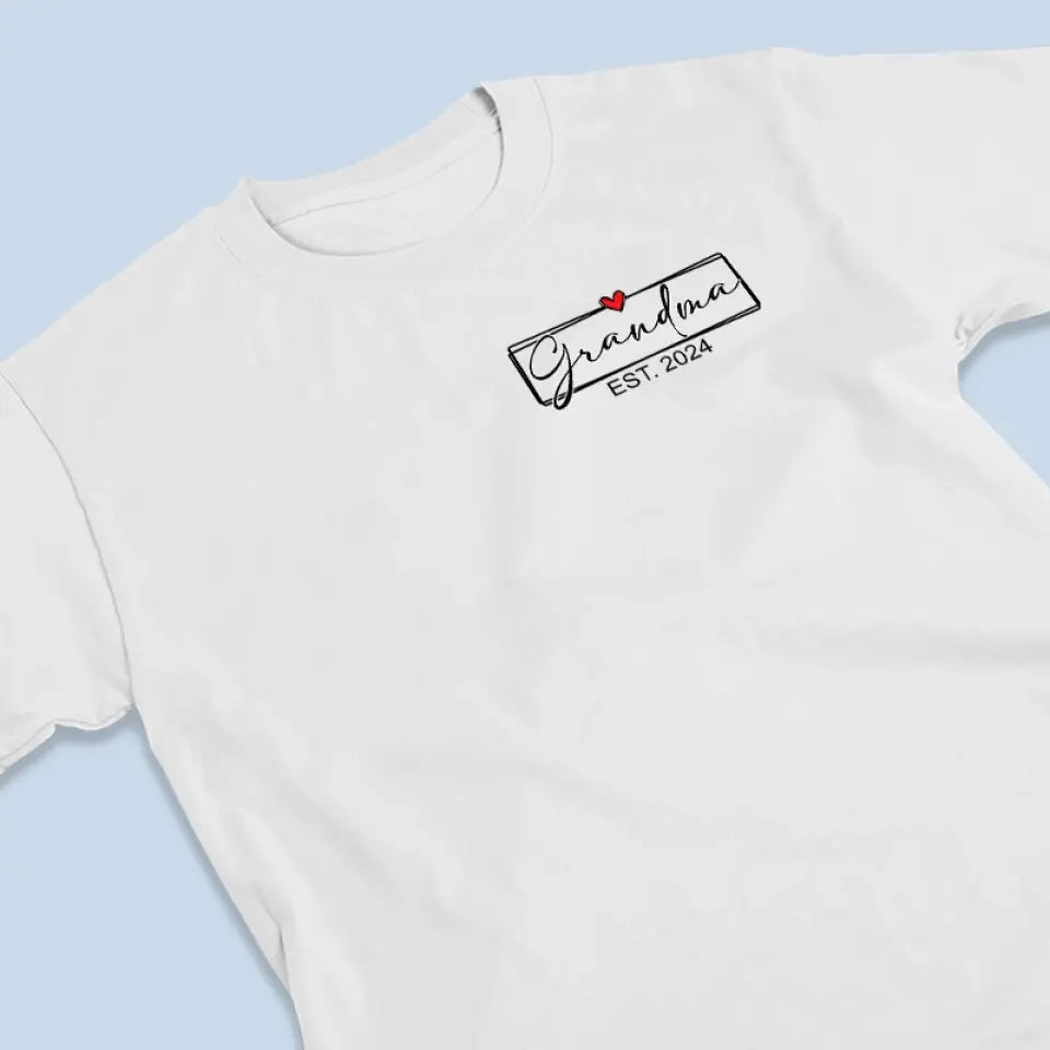 What Happens At Grandma's, Stays At Grandma's - Family Personalized Custom Back And Front Printed Unisex T-shirt - Gift For Mom, Grandma