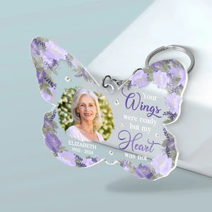 Porte-clés photo personnalisé en acrylique - Souvenirs précieux - Cadeau de condoléances pour les membres de la famille