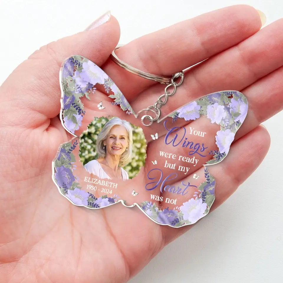 Porte-clés photo personnalisé en acrylique - Souvenirs précieux - Cadeau de condoléances pour les membres de la famille