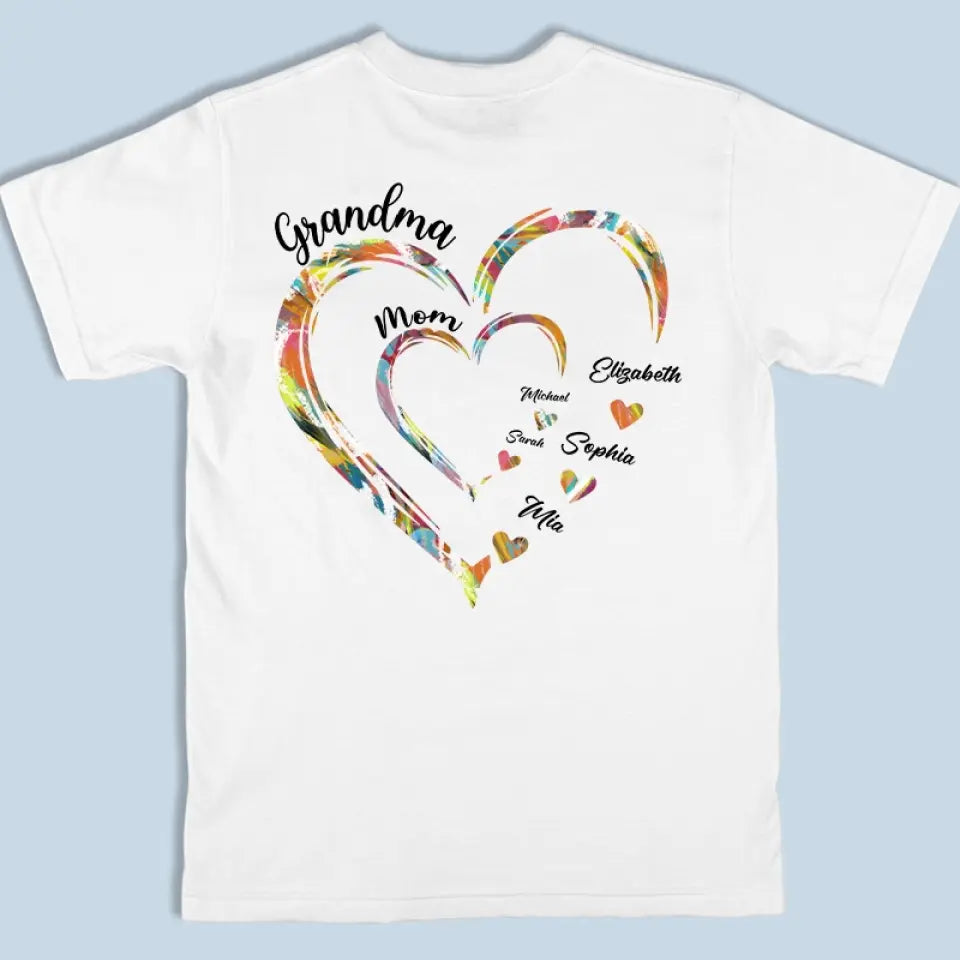 La maternité est un cadeau glorieux - T-shirt unisexe personnalisé imprimé recto verso - Cadeau pour maman et grand-mère
