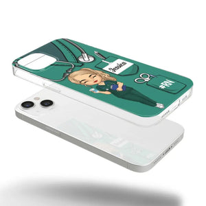 Soyez l'infirmière que vous aimeriez avoir comme patiente - Étui de téléphone transparent personnalisé pour infirmière - Cadeau d'appréciation, de remerciement, de vie d'infirmière, de vie de médecin