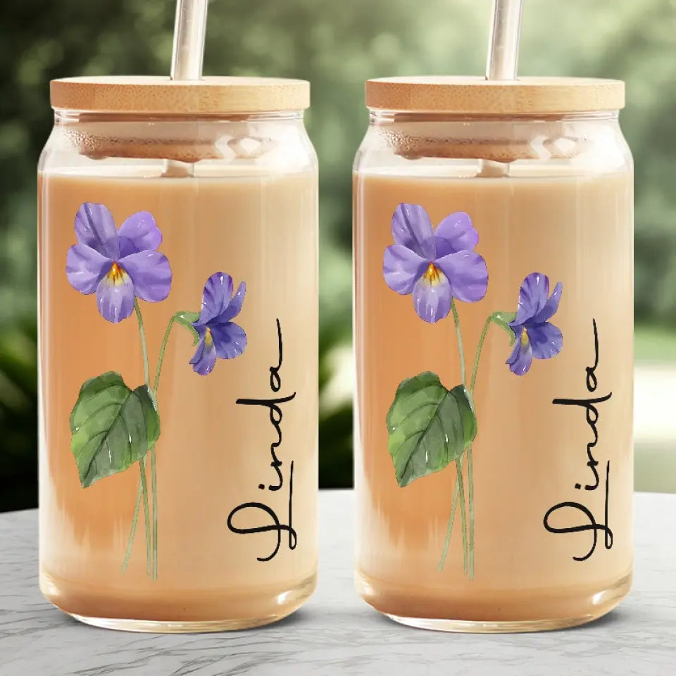 Vivez simplement et épanouissez-vous sauvagement - Tasse en verre personnalisée, tasse à café glacé - Cadeau pour meilleures amies, meilleures amies, sœurs