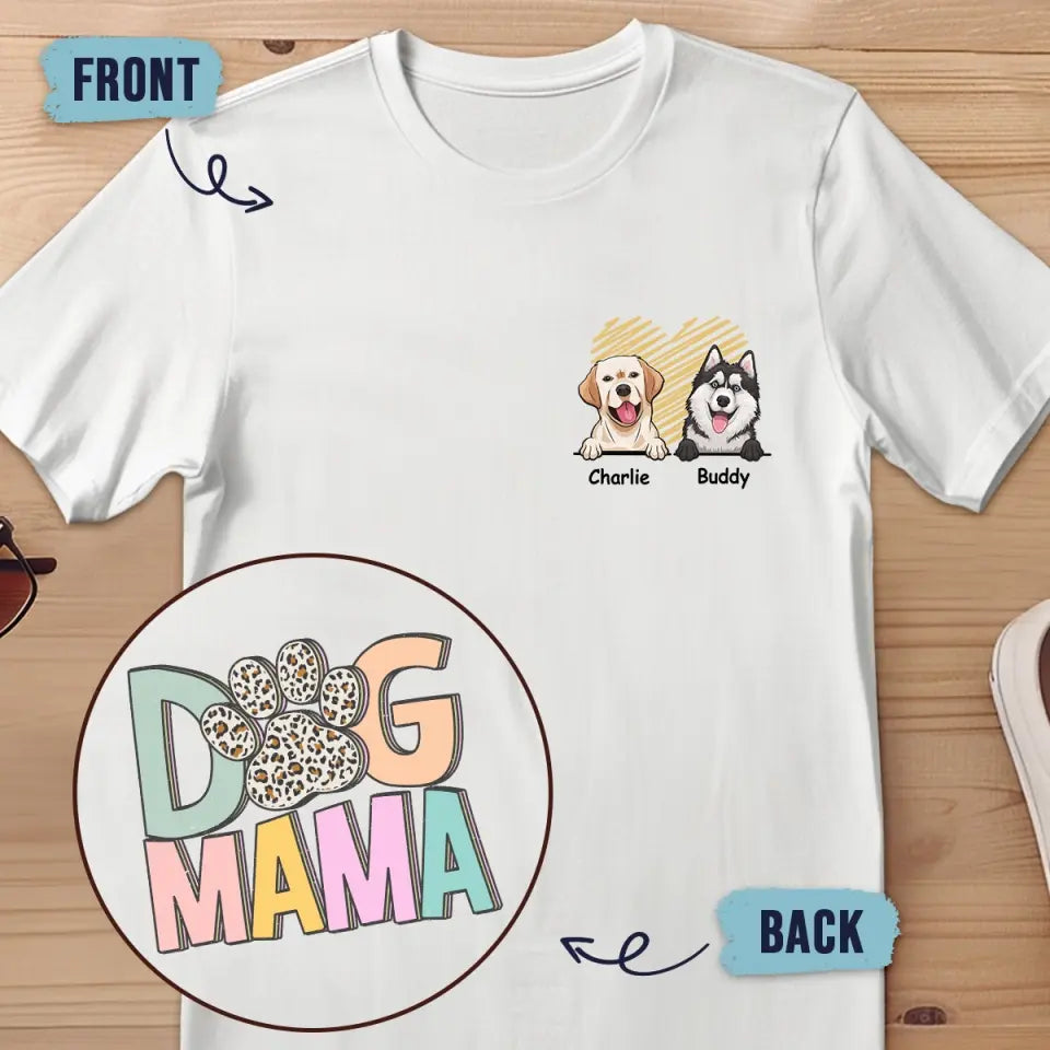 Le chien est le dieu de l'ébat ! T-shirt unisexe personnalisé avec imprimé recto verso et verso. Cadeau pour les propriétaires et les amoureux des animaux.