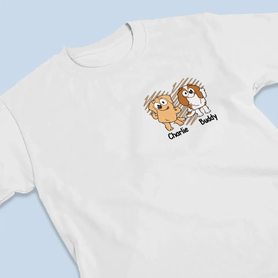 À l'ère de ma maman chien - T-shirt unisexe personnalisé avec imprimé recto verso - Cadeau pour propriétaires et amoureux des animaux